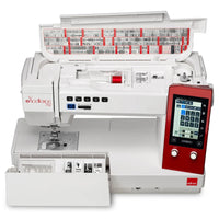 Elna eXcellence 782 – Frontansicht der Nähmaschine mit Farb-Touchscreen