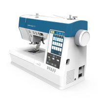 Zwei mitgelieferte Stickrahmen der PFAFF creative 350 – 170x100 mm und 100x100 mm