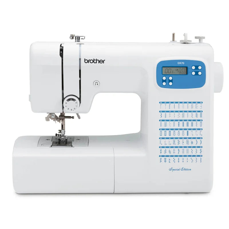 Brother DX70SE mit großem LCD-Display und Anschiebetisch für komfortables Nähen
