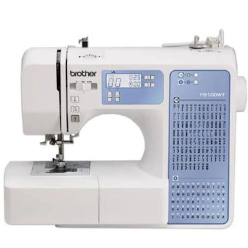 Brother FS100WT Nähmaschine mit LCD-Display und Anschiebetisch in Vorderansicht