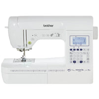 Brother Innov-is F410 Computernähmaschine mit LC-Display und Bedienfeld in Nahaufnahme