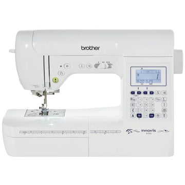Brother Innov-is F410 Computernähmaschine mit LC-Display und Bedienfeld in Nahaufnahme