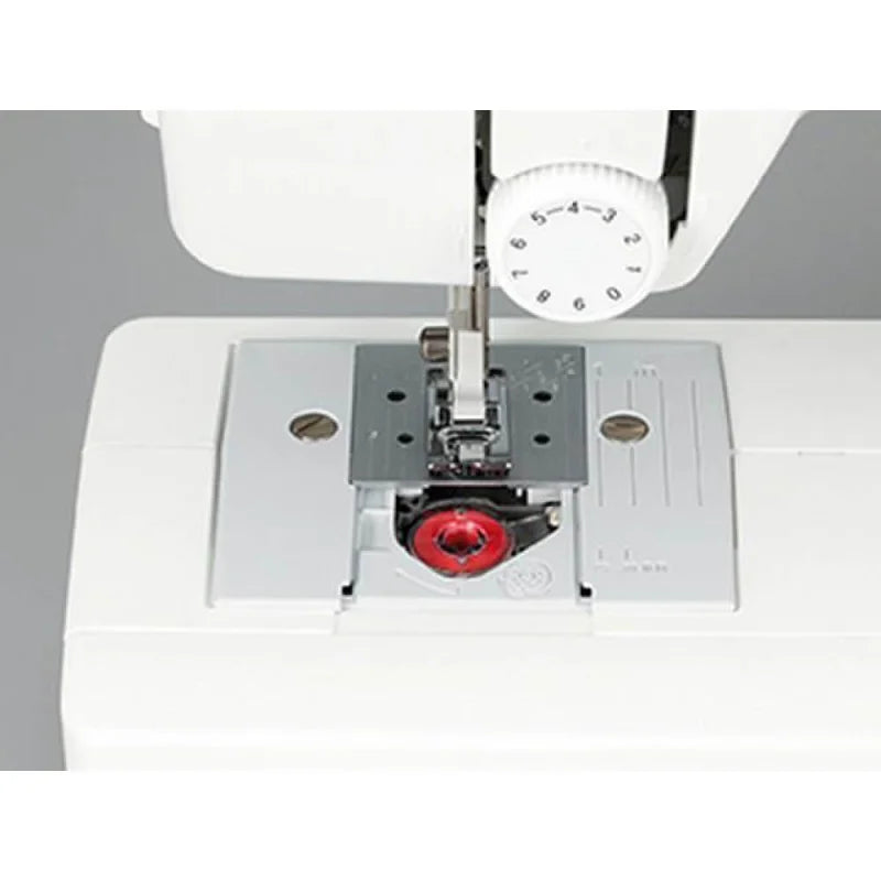 Brother J17S Nähmaschine – Ansicht von vorne mit Funktionsrad