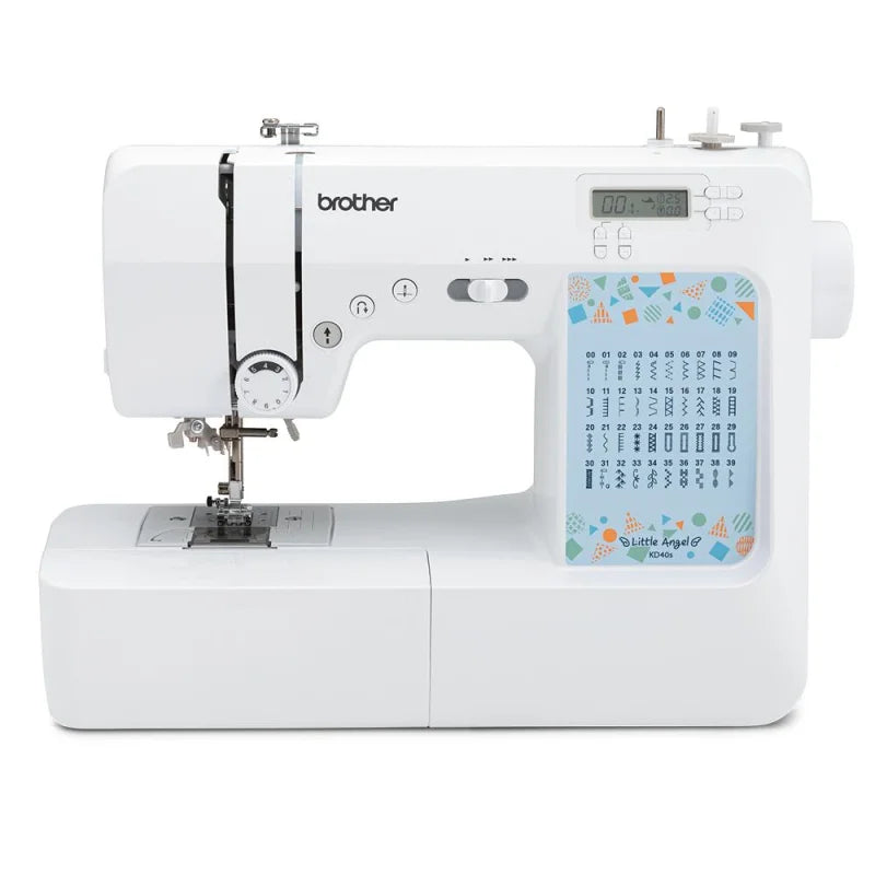 Brother KD40s Little Angel mit LCD-Anzeige und elektronischer Stichauswahl in Nahaufnahme