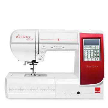 Elna eXcellence 680+ Nähmaschine mit großem Bedienfeld und Direktwahl