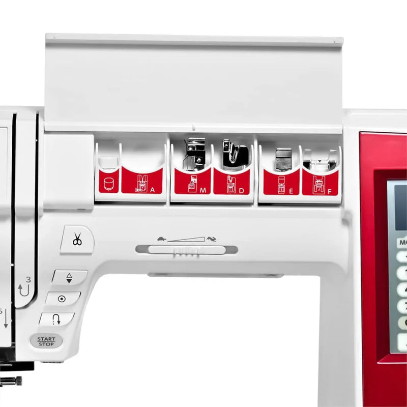 Elna eXcellence 680+ Nähmaschine mit großem Bedienfeld und Direktwahl